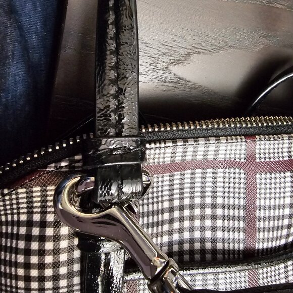 Coach Peyton Glen Plaid Dome Purse Cora Satchel EUC!
